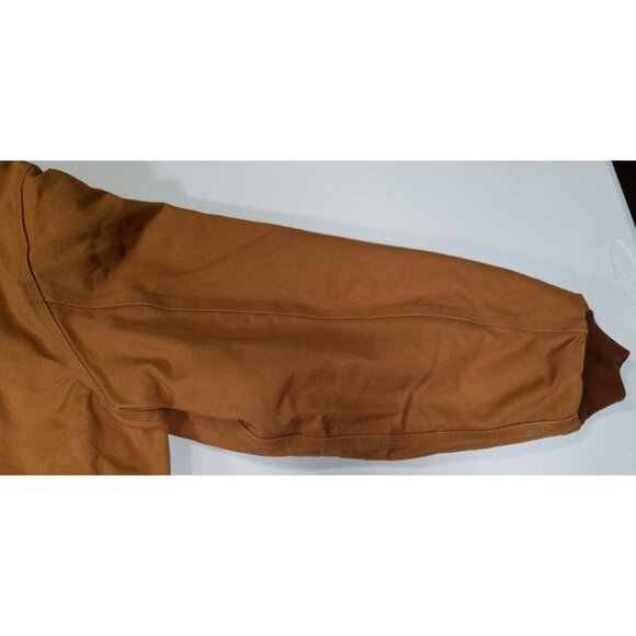 Carhartt J140 BRN Full Zip Quilt Lined Canvas Outdoor Work Coat Jacket Men's 2XL - Picture 10 of 16